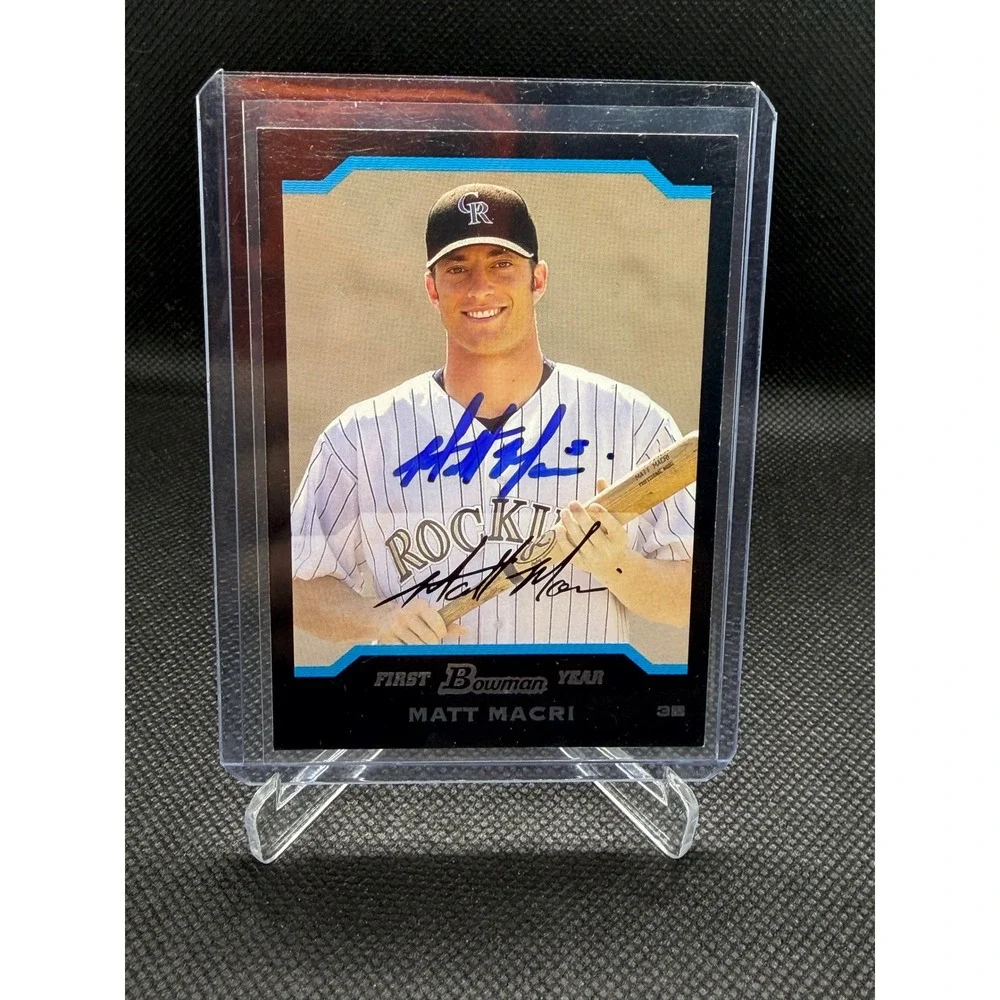 2004 Bowman Draft Picks Matt Macri Signed Rookie Card BDP58 Colorado Rockies RC